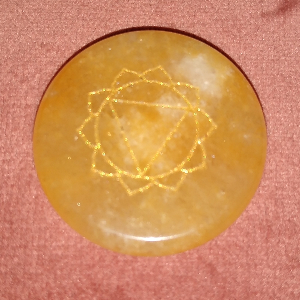 Gold Aventurine Worry Gem Palm Stone SolarPlexus Chakra Pocket Gemstone